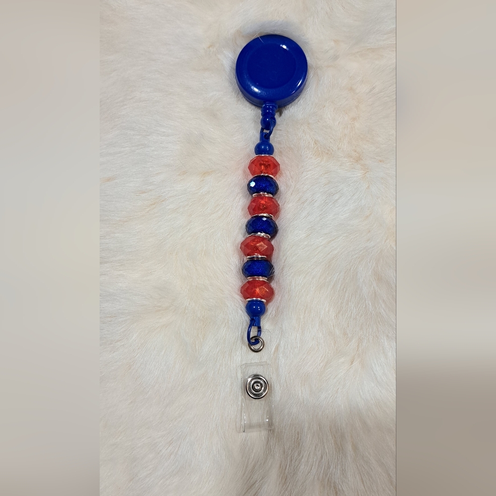 Bold Sparkle Beaded Badge Reel